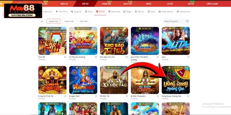 Giới thiệu game Vòng Quay Hoàng Gia May88