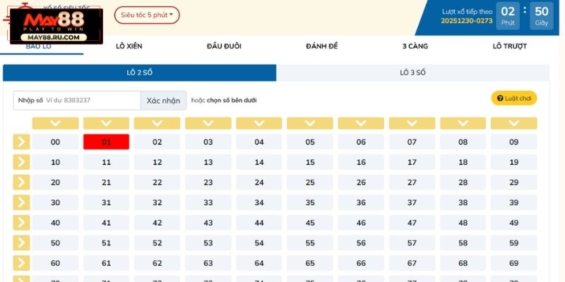 Tổng quan về Xổ số 5 phút tại May88